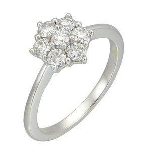 Ring in White Gold set with Brilliant-cut Diamonds